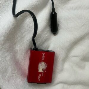 Red Portable Car Charger